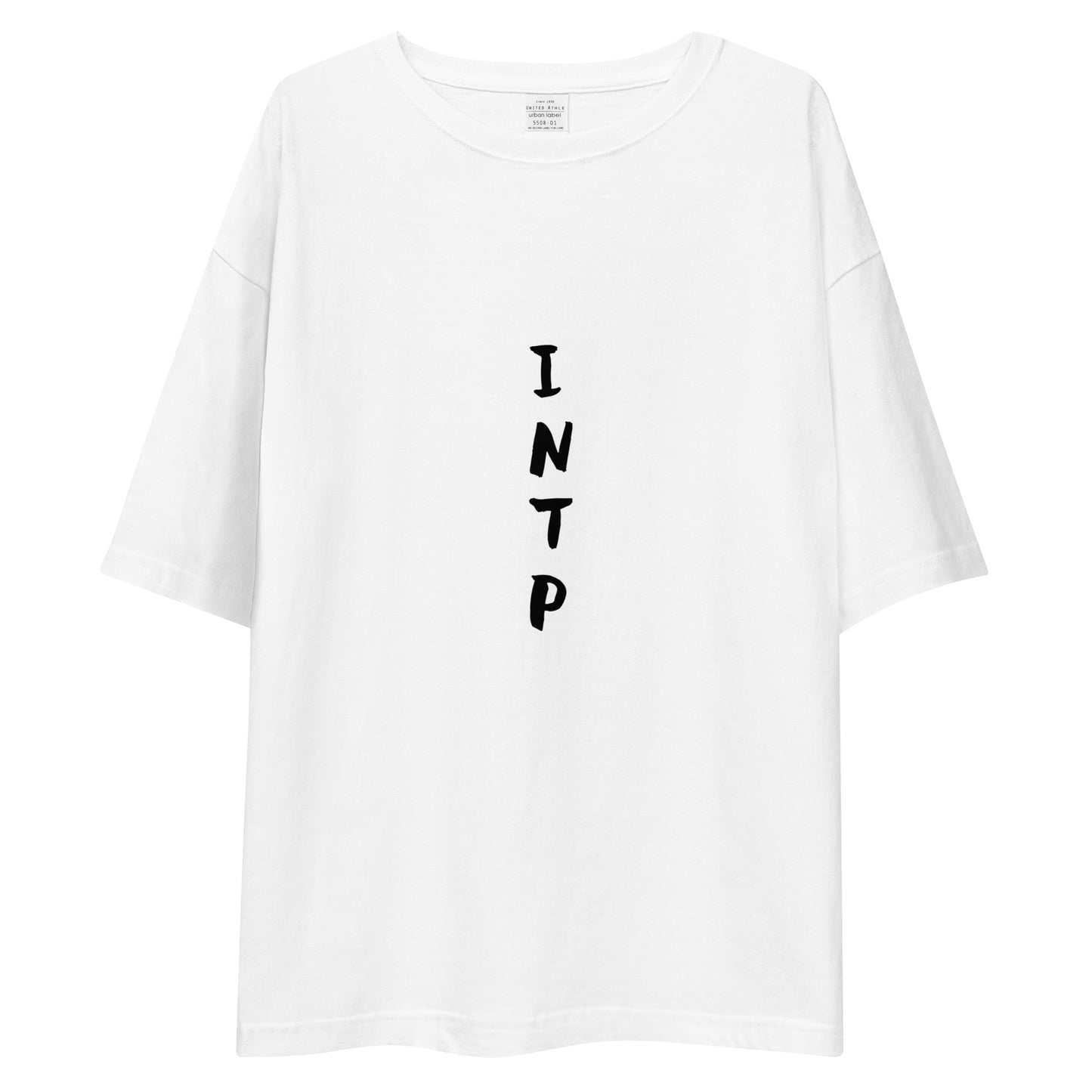 「INTP」ビッグシルエットTシャツ (白/縦)