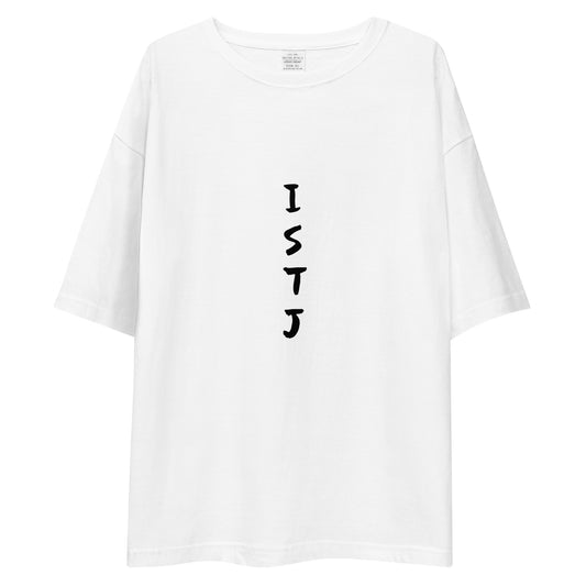 「ISTJ」ビッグシルエットTシャツ (白/縦)