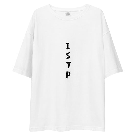 「ISTP」ビッグシルエットTシャツ (白/縦)